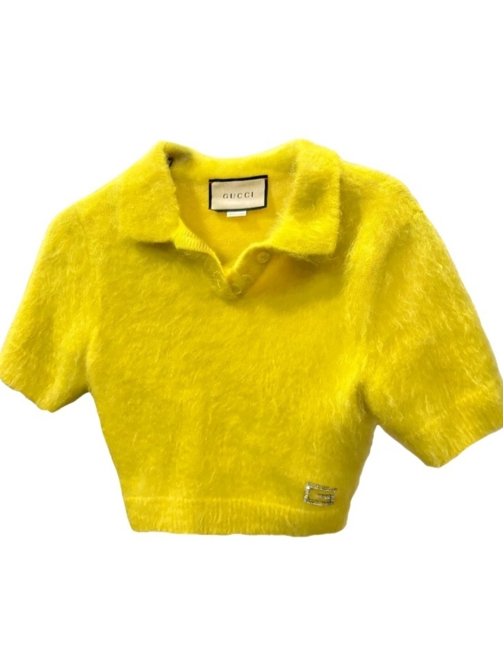 Gucci Yellow Cashmer Mohair Sweater Womns Sz M ( WORN BY La La ANTHONY IN POWER) - Picture 4 of 17